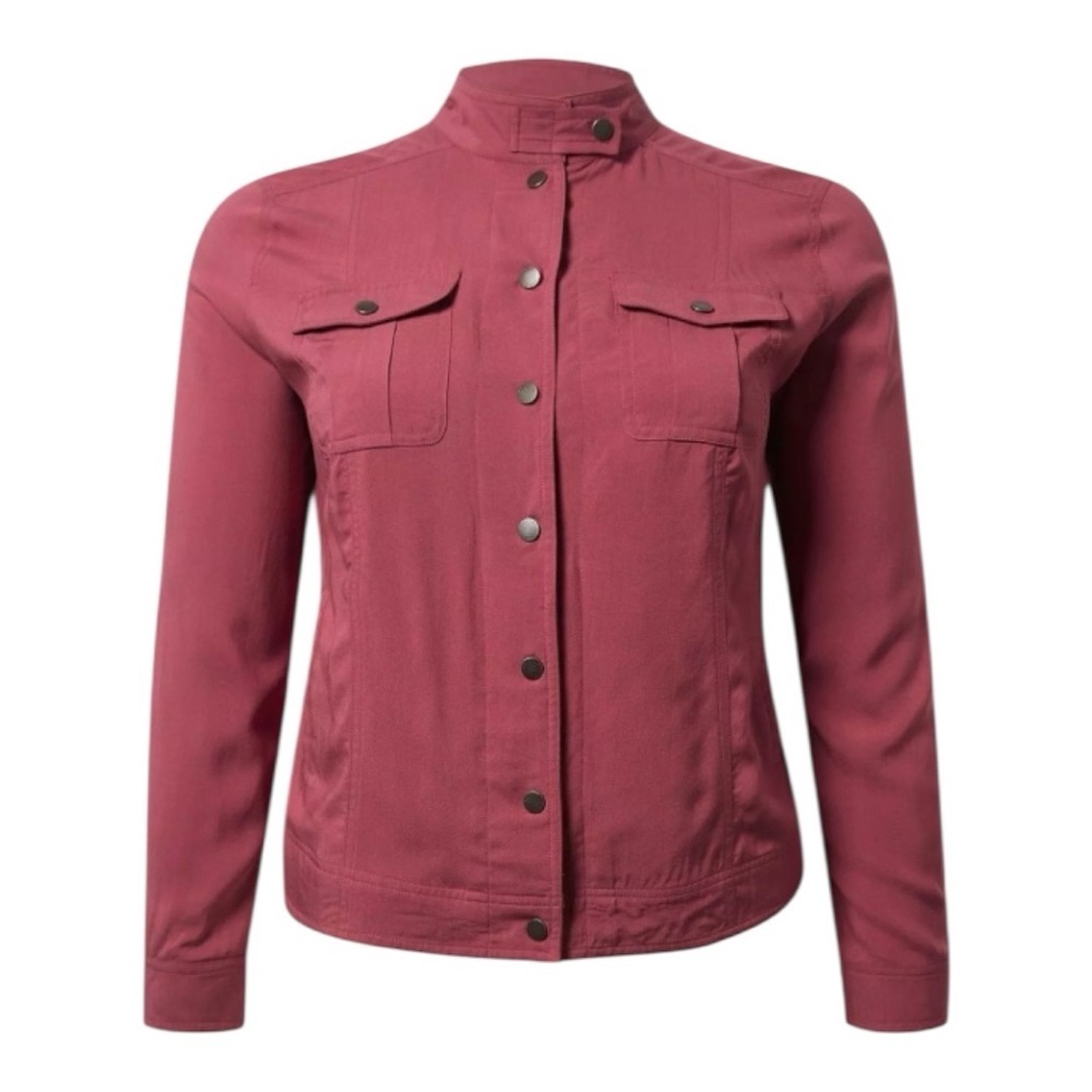 Torrid Challis Lightweight Utility Jacket in Maroon Size 2X